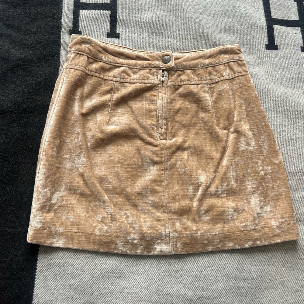 Free people velvet mini skirt worn 1x